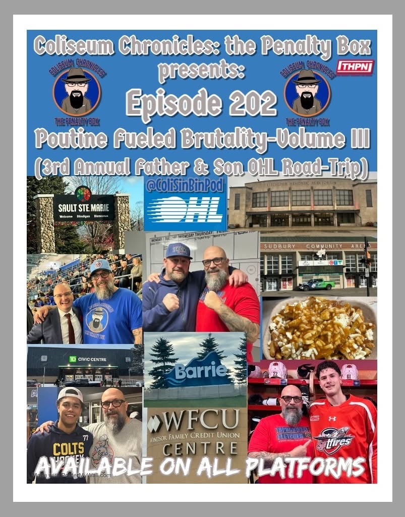 🚨NEW EPISODE🚨

Episode 202: Poutine Fueled Brutality-V3

Apple podcasts.apple.com/us/podcast/epi…

Spotify open.spotify.com/episode/7gUWK1…

#ColiseumChroniclesPodcast
#WolvesNation
#GiddyUp 
#BattleBuilt 
#OHLRangers
#WindsorSpitfires
#BFD 
#OHL

Presented by <a href="/Hockeypodnet/">The Hockey Podcast Network</a>
#DraftKings  code: THPN