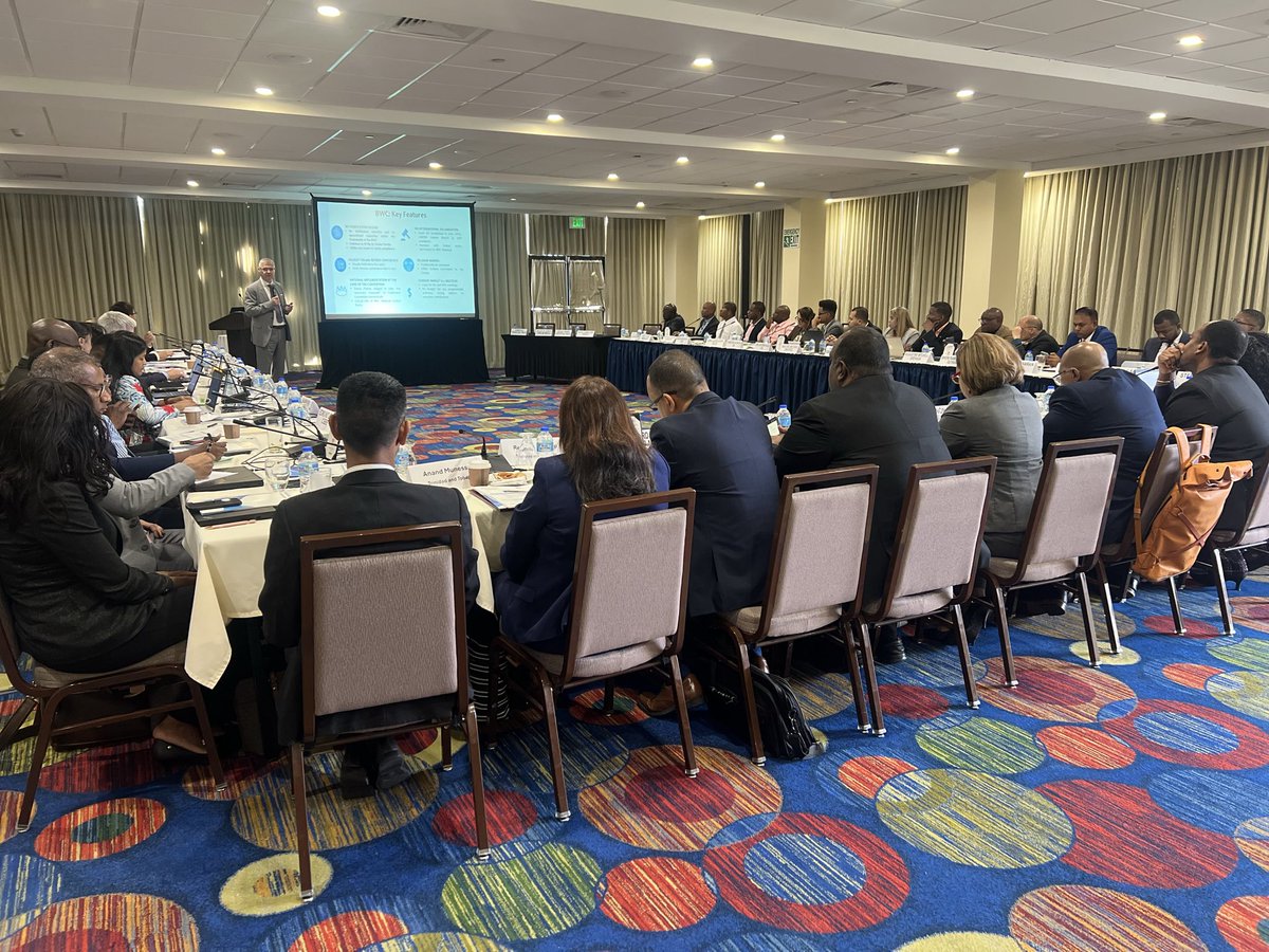 BWCISU's tweet photo. 📍Port of Spain

We are excited to have started the regional workshop on #1972BWC! 🌎

For two days, Caribbean States are coming together to discuss the importance of #1972BWC and share best practices for national implementation

@EUinTandT @eu_eeas @EU_UNGeneva 
@UN_TandT https://t.co/cwB2JaULVu