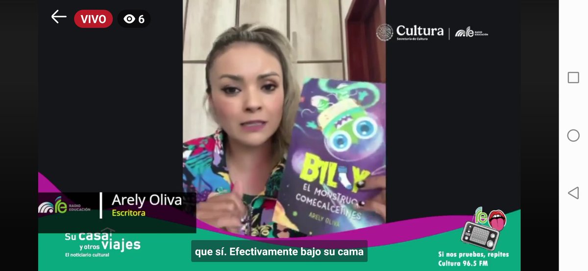 Entrevista del querido <a href="/jalejosan/">Jesús Alejo</a> para <a href="/RadioEducacion/">Radio Educación</a>, a Arely Oliva, por su libro #BillyElMonstruoComecalcetines.