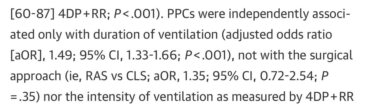 Let me get this straight…
Unplanned need for oxygen was the only pulmonary complication with a difference  &amp; surgical approach was not significant on multivariate analysis, yet this is the <a href="/JAMASurgery/">JAMA Surgery</a> conclusion…🤦🏼‍♂️