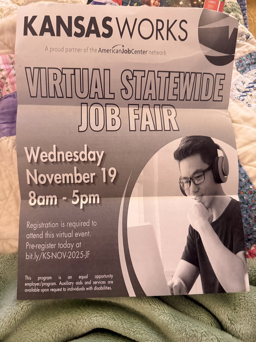 WheresBeckyMHK's tweet image. When @USPS @USPSHelp delivers @KansasWorkforce flyer on 11/25/2025 for a job fair on 11/19/2025…#superhelpful #ontimedelivery #gladididntneedit