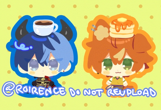 Roirence's tweet image. stickers i made for friends