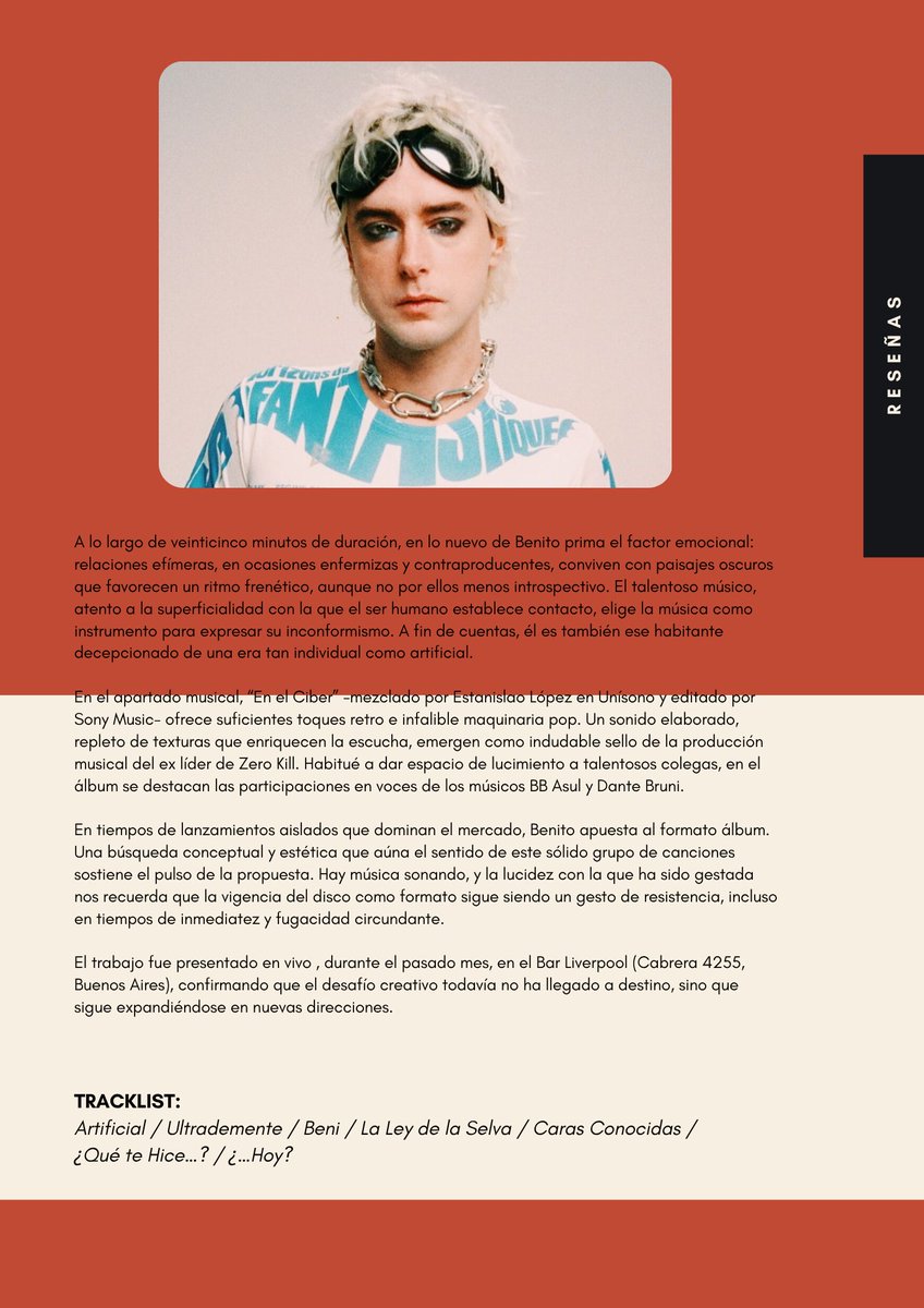 Fanzine digital número 7 🔸Noviembre 2025
📀 "En el Ciber” de <a href="/BenitoCerati/">Benito Cerati</a> 
✍️ Circuito sensible / Por <a href="/soyMaxiCurcio83/">Maxi Curcio</a> 
📲 Leé la reseña en behance.net/RevistaSieteAr…