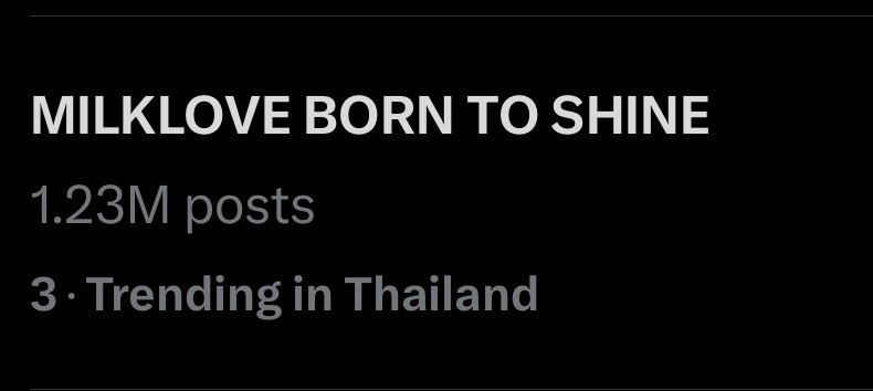 sapphoria_th's tweet photo. คือ MILKLOVE BORN TO SHINE จริงๆแก ยังติดอันดับ3เทรนด์ไทยจนถึงตอนนี้ ระฟ้าหล่นสวรรค์ แต่มิ้ลค์เลิฟไม่หล่นสวรรค์แล้วนะคะ🫠

#DittoSeries
#GMMTV2026 
#MilkLove #มิ้ลค์เลิฟ https://t.co/I4mMbbTowz