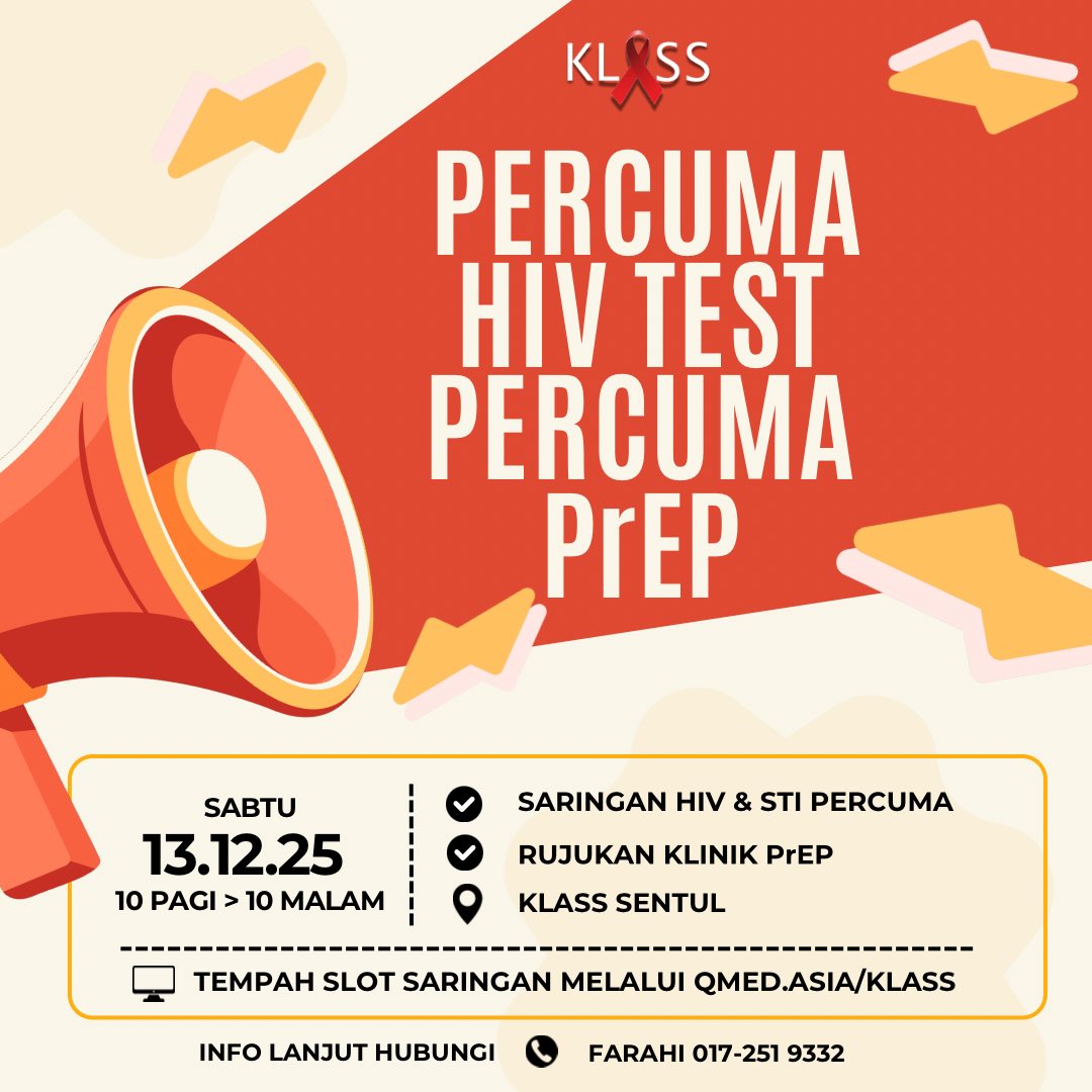 KLASS - NGO HIV FREE TEST KL tweet media