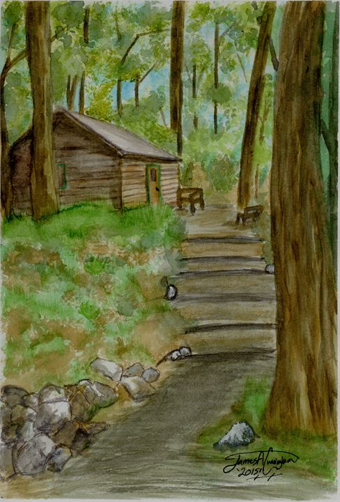 JA_Cunningham's tweet photo. Art of the Day! "Cottage In The Woods". Buy at: https://t.co/K8dFro00HY https://t.co/ClZknEGeQv