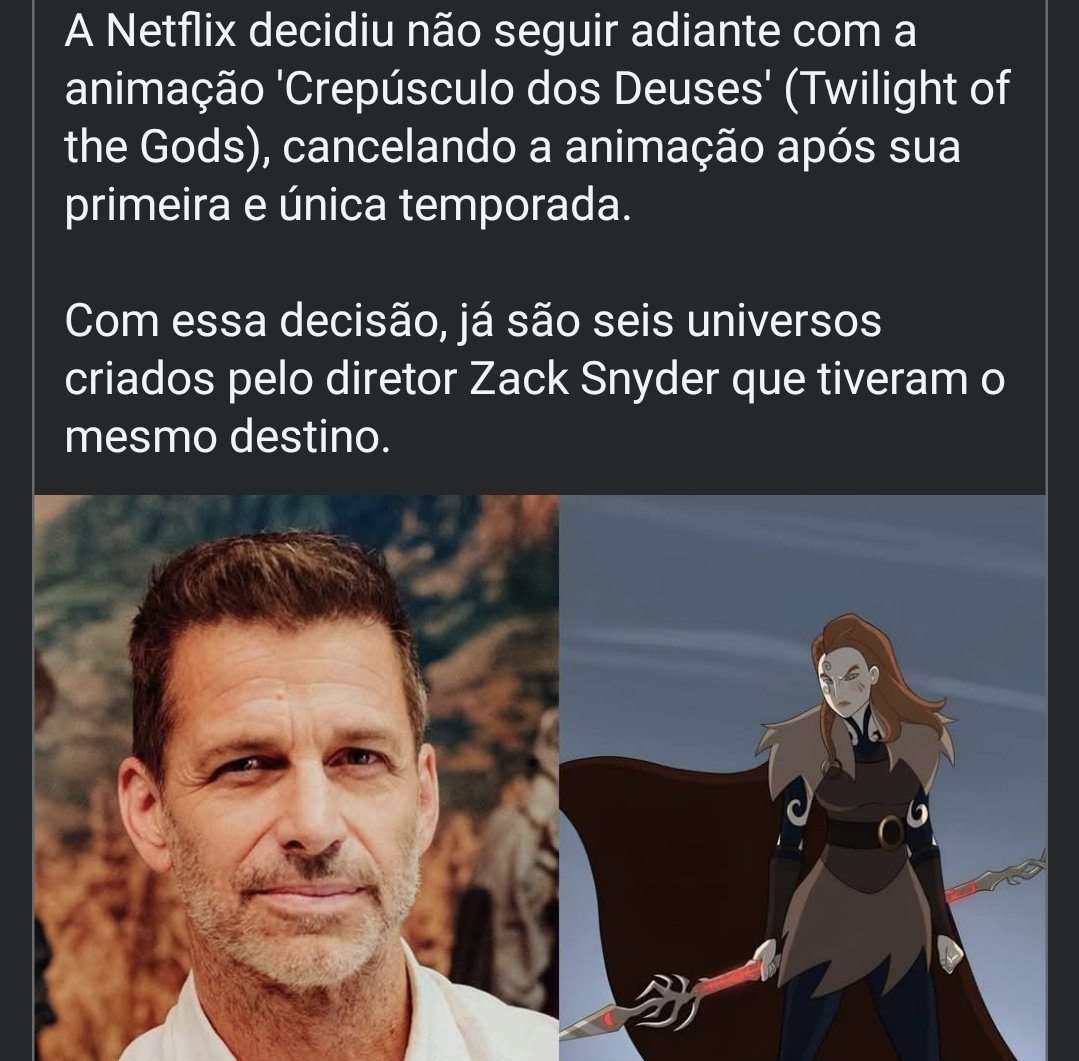 Fãs do Snyder: 
"VÃO VENDER A WARNER E CANCELAR O DCU! KKKKK 
JAMES GUNN FLOPADO KKKKK"

Enquanto isso a carreira do Snyder: