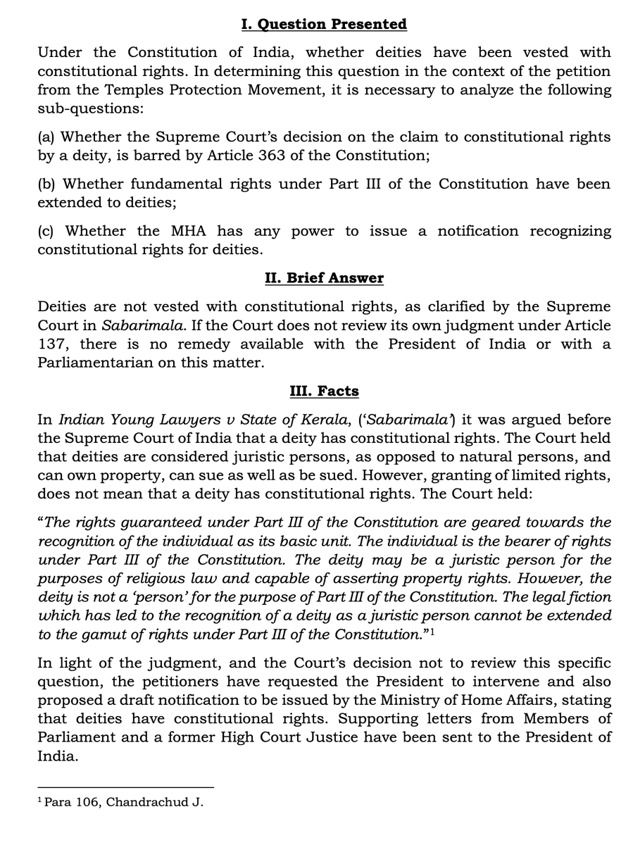 csranga's tweet image. Dear Devotees the judgement in SR No 1 of 2025 has nullified the wrong opinion of officials due to effect of Macaulay and what Hon&apos;ble PM Shri @narendramodi ji was guided to do through DharmaDwaja ritual that this opinion is now completely done and dusted
x.com/csranga/status…