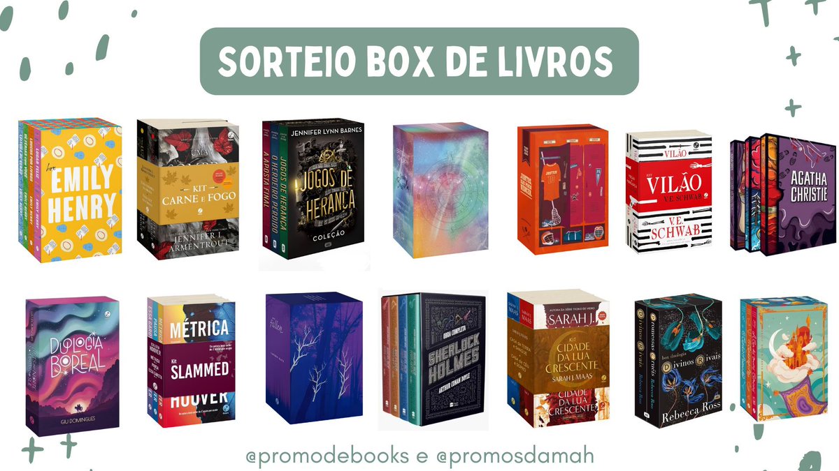 promodebooks's tweet image. 📚📚 Sorteio Box de Livros 📚📚

🏆 Prêmio:
✨ UM BOX do banner OU R$140 em livros da sua escolha OU PIX de R$140!!

↪️ Regras:
• Seguir @promodebooks e @PromosdaMah 
• Comentar livros ou pix
• Dar RT nesse tweet (sem citar)

📆 Resultado: 02/12! 🍀