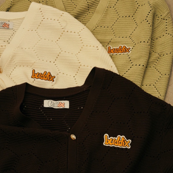 FANTASTICS buddix カーディガン　Lサイズ buddix】 □ITEM LINE-UP Honeycomb Knit V Neck Cardigan PRICE