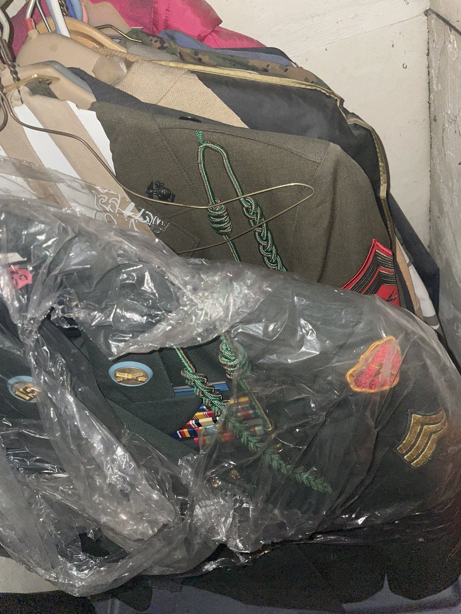 Trav_A_22's tweet image. I was 18 yrs old when I joined the Marine Corps and 28 yrs old when I was as medically retired from the Army. Had to dig through the back of a closet to find these. Because my service was selfless, not a bludgeon to be wielded for political clout, you goblin