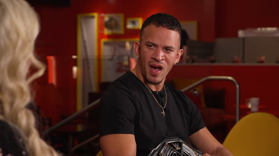 fabien_fichaux's tweet image. Interview with Sarah Schreiber and NXT Champion Ricky Saints #NXTGoldRush