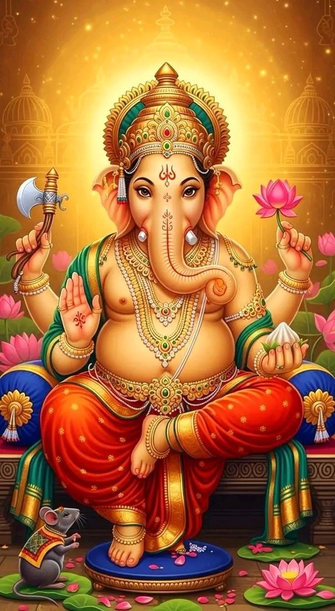 जय गणपति सद्गुण सदन, कविवर बदन कृपाल।
विघ्न हरण मंगल करण, जय जय गिरिजालाल॥
 ॐ गं गणपतये नमः 🙏🏻🌺🪔
प्रथम पूज्य भगवान गणेशजी की कृपा आप
 एवं आपके परिवार पर हमेशा बनी रहे!🙏❤️
 🙏🌹 #शुभ__बुधवार__वंदन 🌹🙏