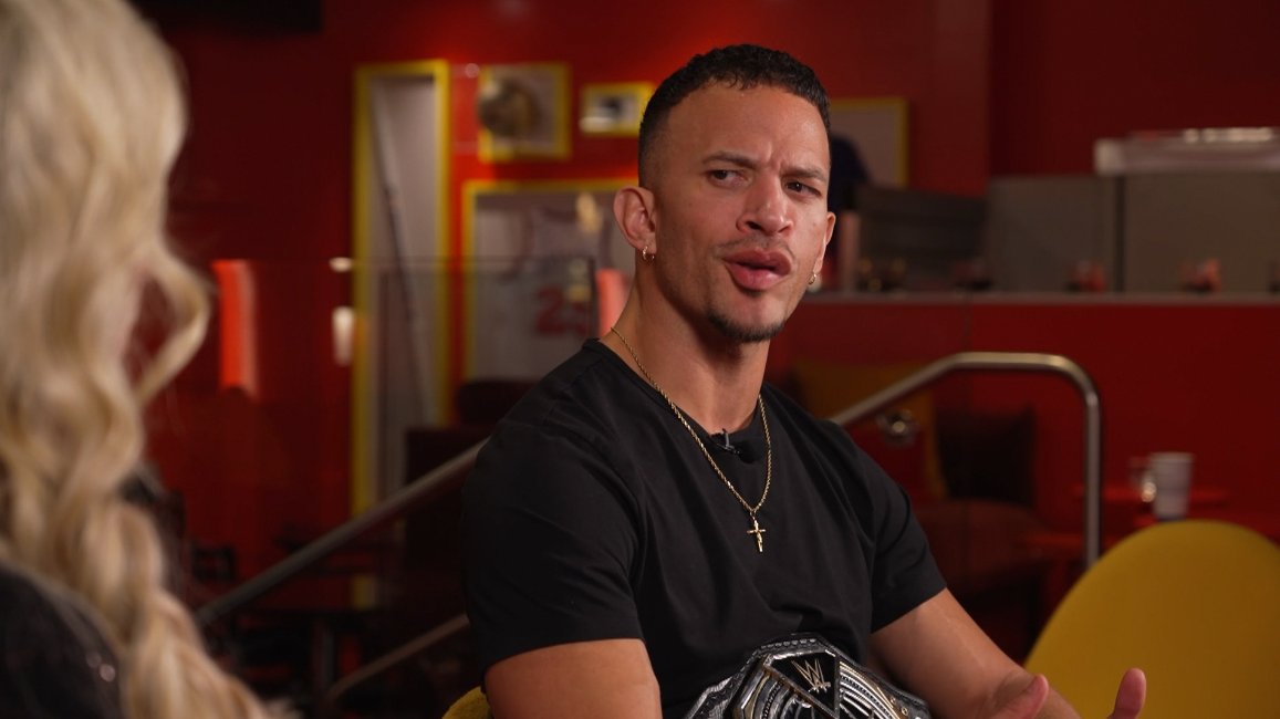 fabien_fichaux's tweet image. Interview with Sarah Schreiber and NXT Champion Ricky Saints #NXTGoldRush