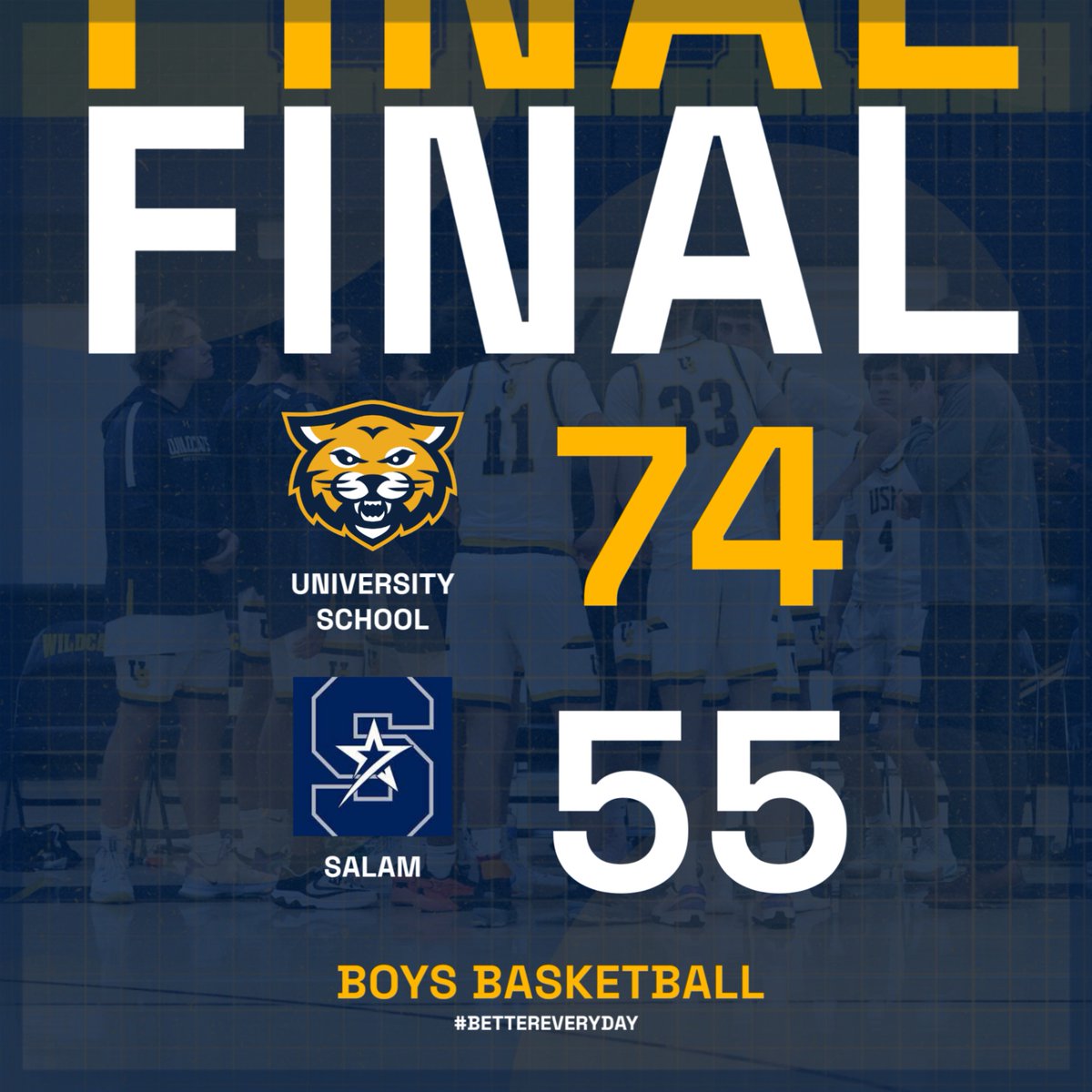 Boys Basketball secures the win in their home opener! 
<a href="/usmsocial/">University School of Milwaukee</a> <a href="/USMAthleticsAD/">Tim Williams</a> #BetterEveryday