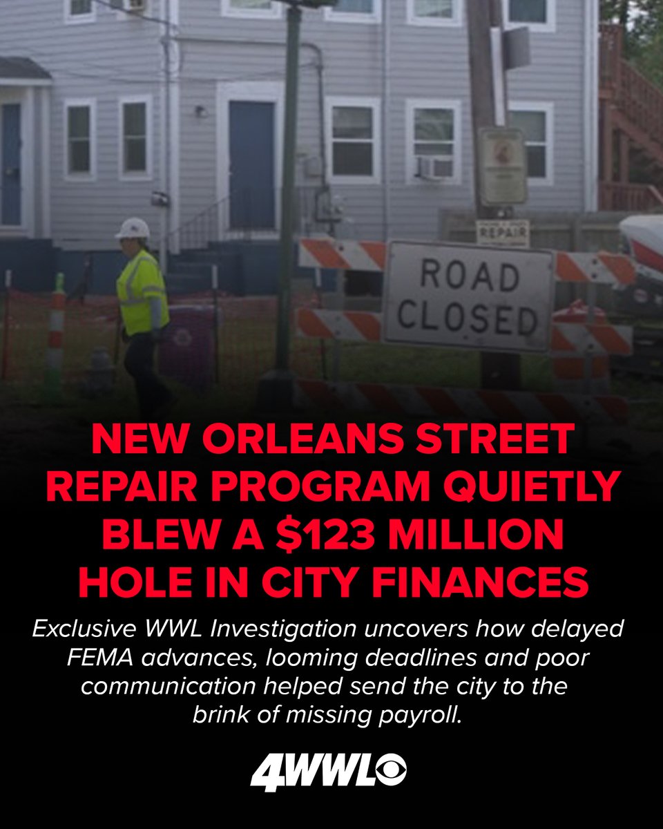 WWLTV's tweet image. “We didn’t know about all this,”  Council Budget Committee Chair Joe Giarrusso said. (via @davidhammerWWL )  bit.ly/3XkIKZv 

#WWLExclusive #exclusive #investigations #NewOrleans #budget #streets #streetrepair #cityfinances #citycouncil