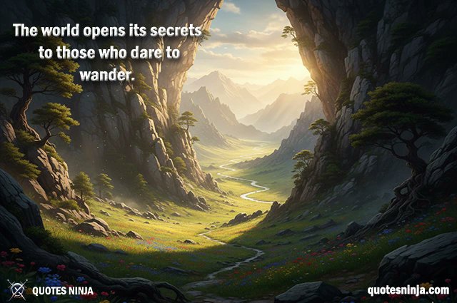 ✨Quote Of The Day✨

"दुनिया अपने रहस्य उन लोगों के लिए खोलती है जो भटकने का साहस करते हैं।"

“The world opens its secrets to those who dare to wander.”

#WednesdayWisdom #WednesdayVibes #QuoteOfTheDay #QuotesNinja

Read story of Hugh Jackman inspired by above quote on ⏭️🧵
