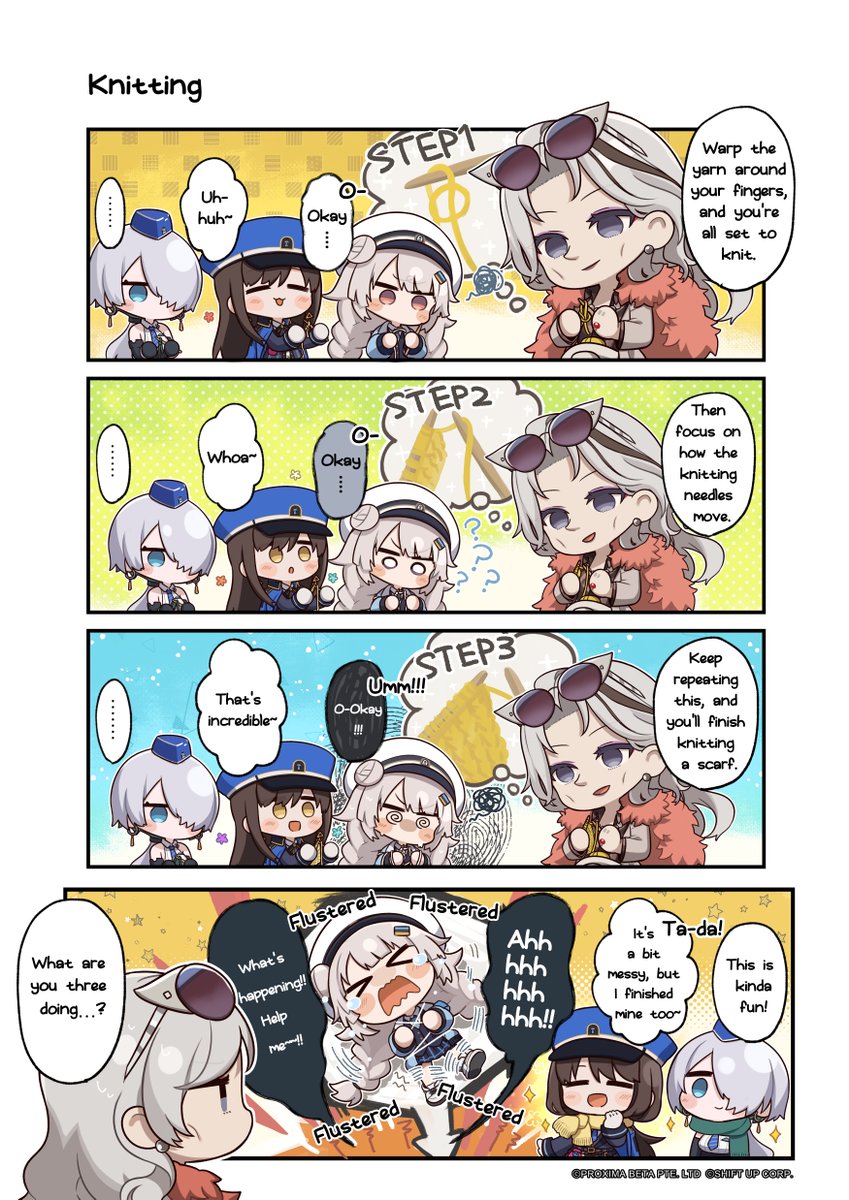 【NIKKE Comics】

GODDESS OF VICTORY: NIKKE Official Four-Panel Comics Episode 79

[Knitting]

Commander, any guess who’ll bring you your first winter scarf❄️ this year?

Author: Tota (<a href="/totakeke___/">Ｔｏｔａ</a>)

#NIKKE