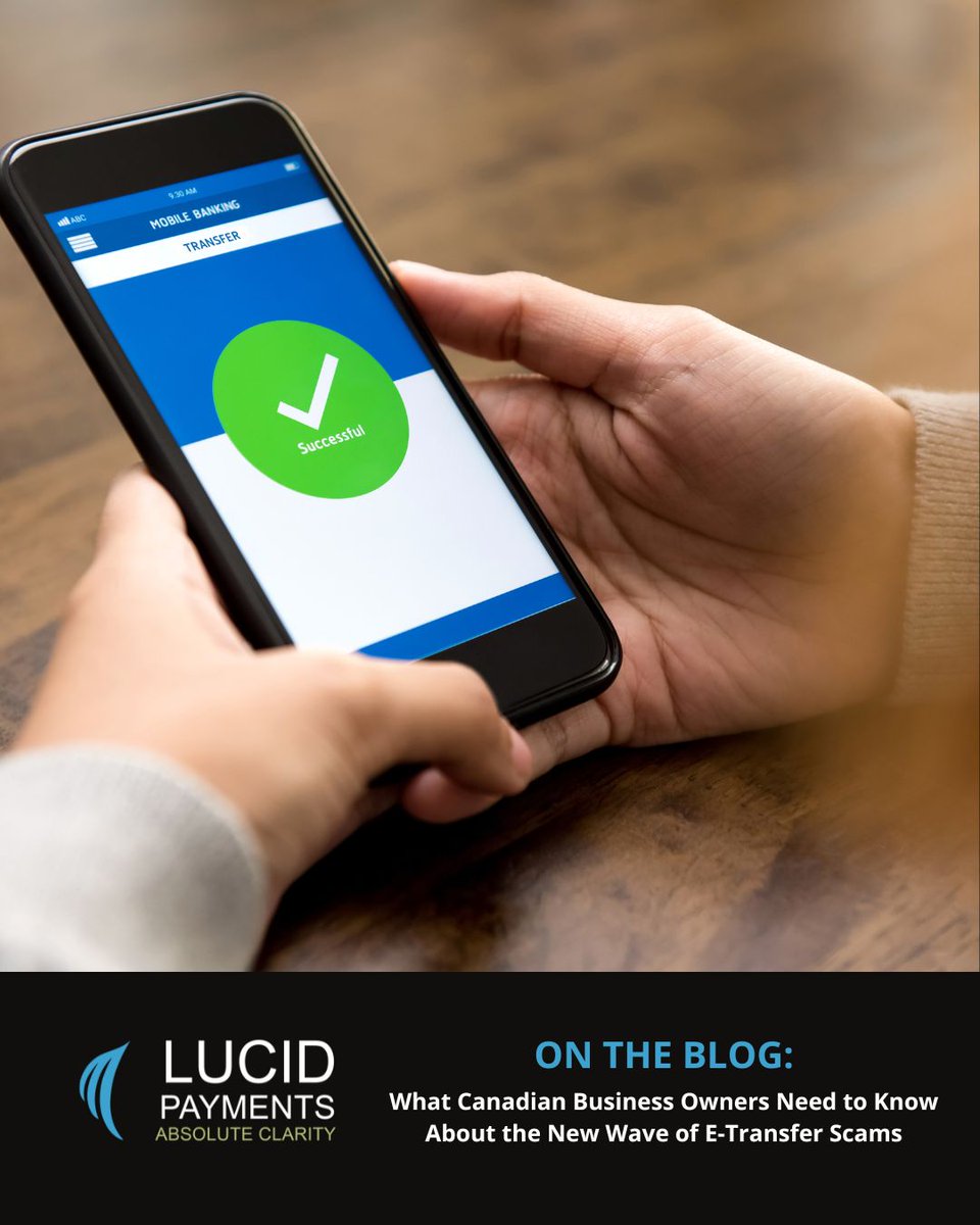 Lucid_Payments's tweet image. E-transfer scams are getting smarter, and Canadian businesses are paying the price.
If you rely on e-transfers, our latest blog is a must-read.

👉 Learn how these scams actually work and what you can do to protect your business.

#paymentsolutions #businesssolutions