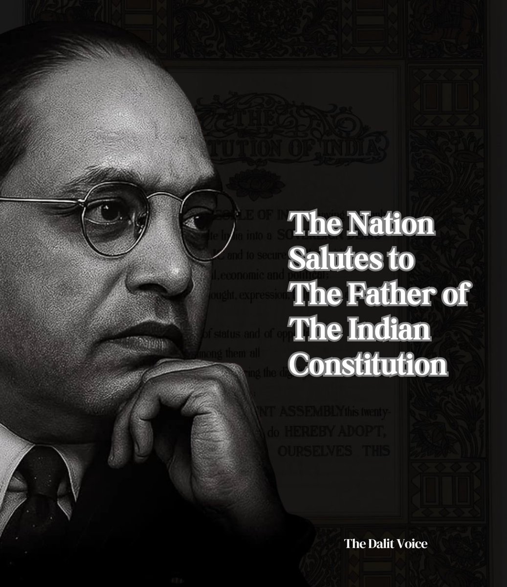 On Constitution Day, the nation salutes Dr. B.R. Ambedkar—the Father of the Indian Constitution—whose fearless vision of equality, justice, and human dignity continues to guide and inspire generations. Jai Bhim ✊🏾 #ConstitutionDay