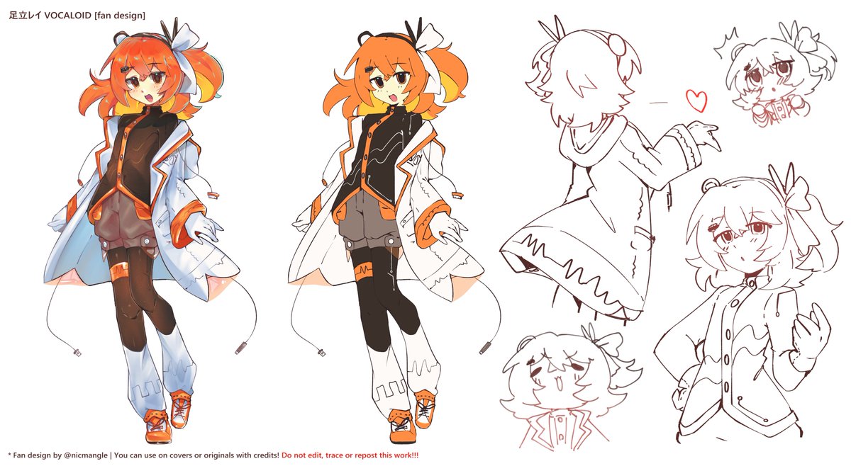 nicmangle's tweet image. I made a fan design for Adachi Rei VOCALOID!
You can use on your covers or original songs, just need to credit my work!

(Fullbody available on Tumblr and Pixiv)

#足立レイ