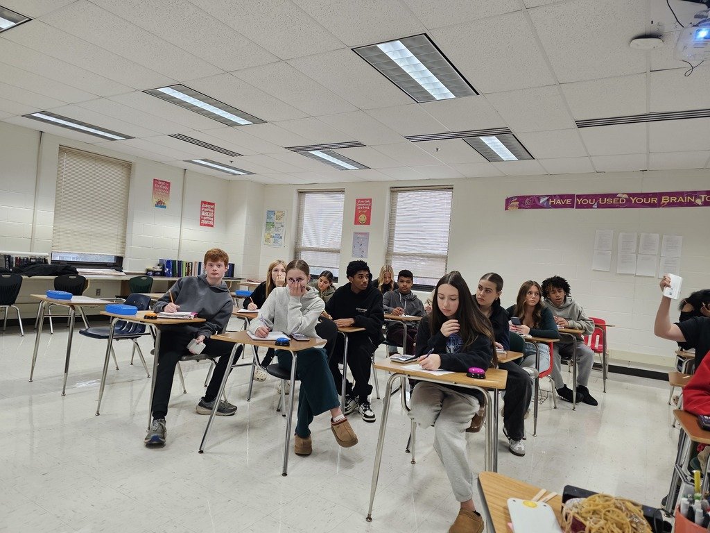 Miss VandenBerg's and Miss Fasullo's Algebra 1 classes spent the day before Thanksgiving break reviewing for the semester exam by playing the buzzer game! Kudos to the winners!