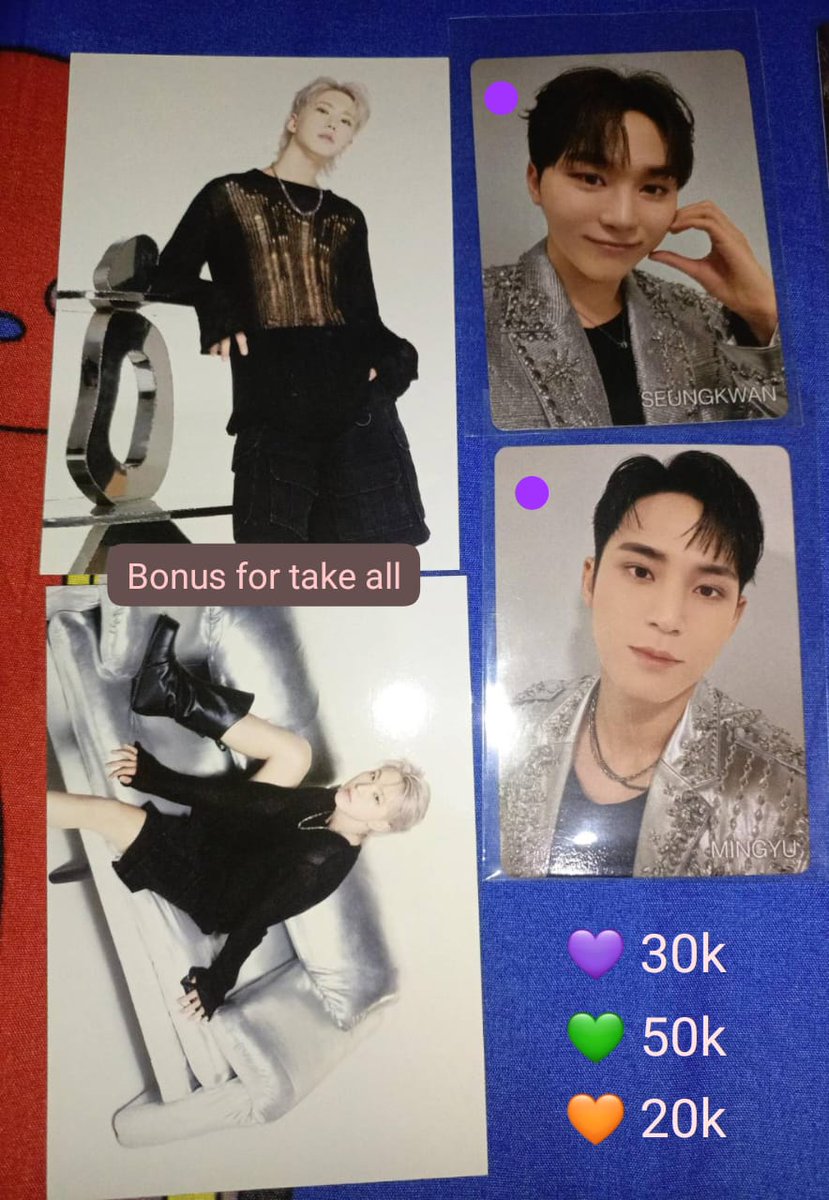 💎WANT TO SELL💎

• official 
• good condition 
• take all 
📍dom Jawa Tengah 
💰435.000 (include pack)

💌 hi carats, edisi clearance aku sell pc pc aku di harga under, only take all. buat yang mau mungkin bisa sharing² dan silahkan drop ke go (tidak perlu izin)