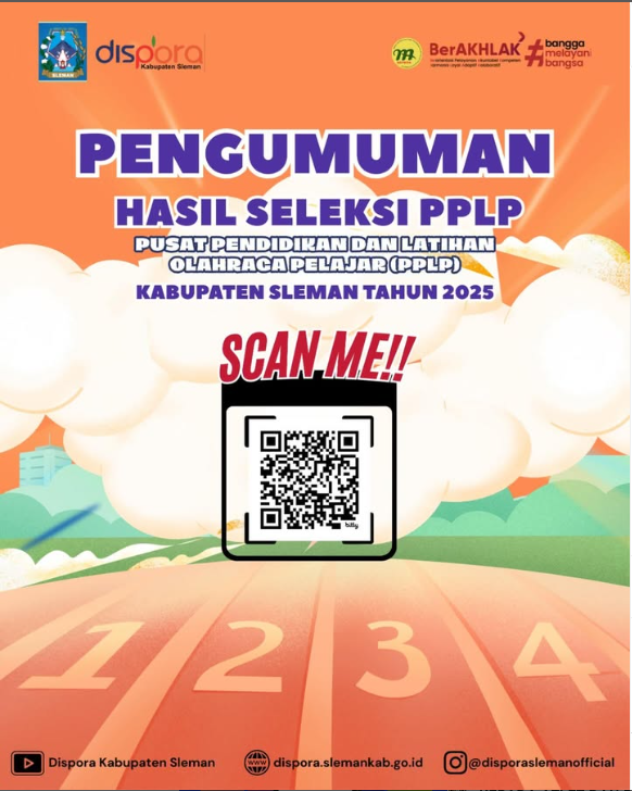 PoraSleman's tweet photo. Hai SobatPORA, ini nih yang kalian tunggu-tunggu...

MinPora mau kasih informasi terkait “Hasil Seleksi Pusat Pendidikan dan Latihan Olahraga Pelajar (PPLP) Kabupaten Sleman Tahun 2025” yang bisa kalian scan barcode pada postingan di atas yaa...

Salam Olahraga🔥🔥🔥🔥 https://t.co/Z7qkyimsNN