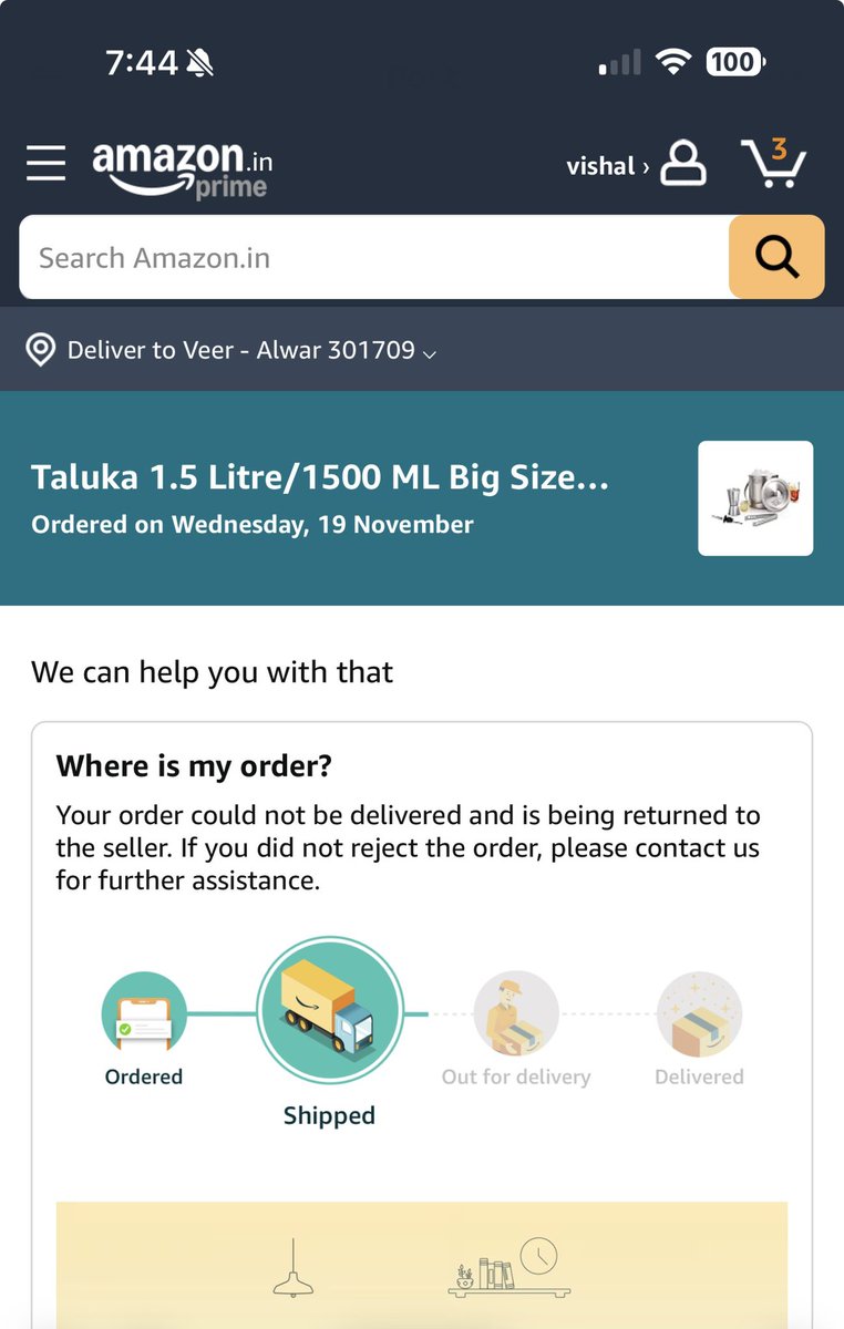 VishalYd's tweet photo. @AmazonHelp @help_delhivery @amazonIN @amazonIN this is what i am getting on the given link. When i have already provided the order ID and proof that it is returned back without delivery, Why you want me to go through the link again. Instead you should ask your delivery agent @help_delhivery why it is returned https://t.co/GpzadE4zvl