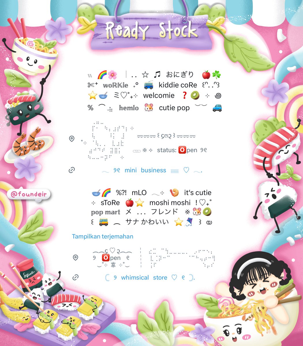 ofKathie's tweet image. ⠀
˚₊ ♡ help retweet? tysm! ֯⊹

𓈄᳸  ౿ ۫ 𓈒 🍭🎀  ⨳  𓊆 haloo sobat imut  . .  💬 ☆ kath bawain ready stOck bio twitpane wording! bisa kamu miliki dengan harga  へ ⭐️🥣 𖠗  ꒰ IDR. 12.000 include pasang ꒱  യ check ALT for moRe ▷ チェック。 ☘️👛 ノ

𓄼 𓂋  #zonauang  ⊹
⠀