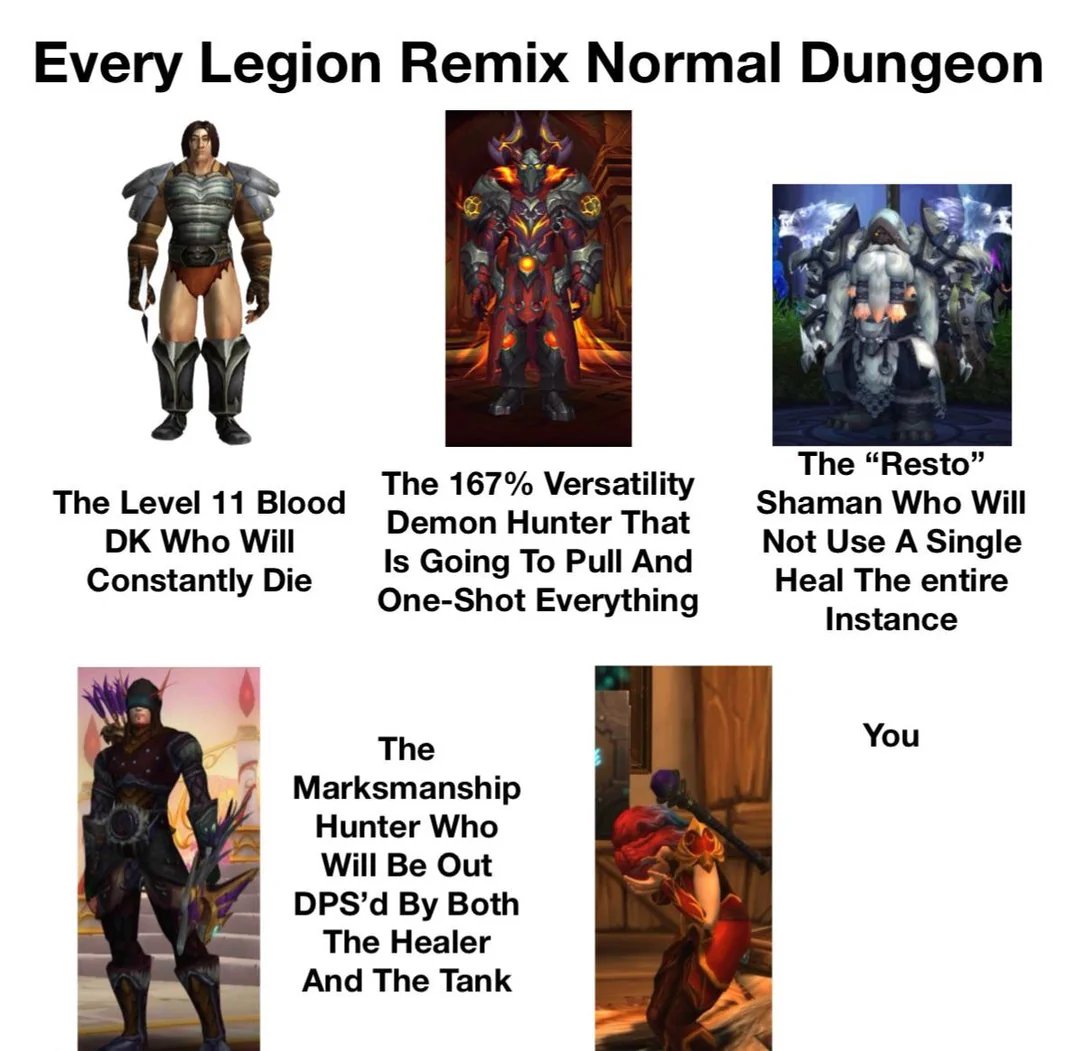 Every Legion Remix Normal Dungeon #warcraft