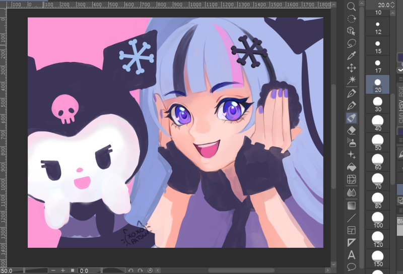 Snow  Miku x Kuromi Wip