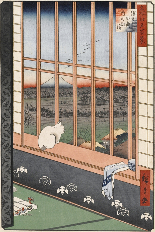 歌川広重『名所江戸百景 浅草田甫 酉の町詣』1857年