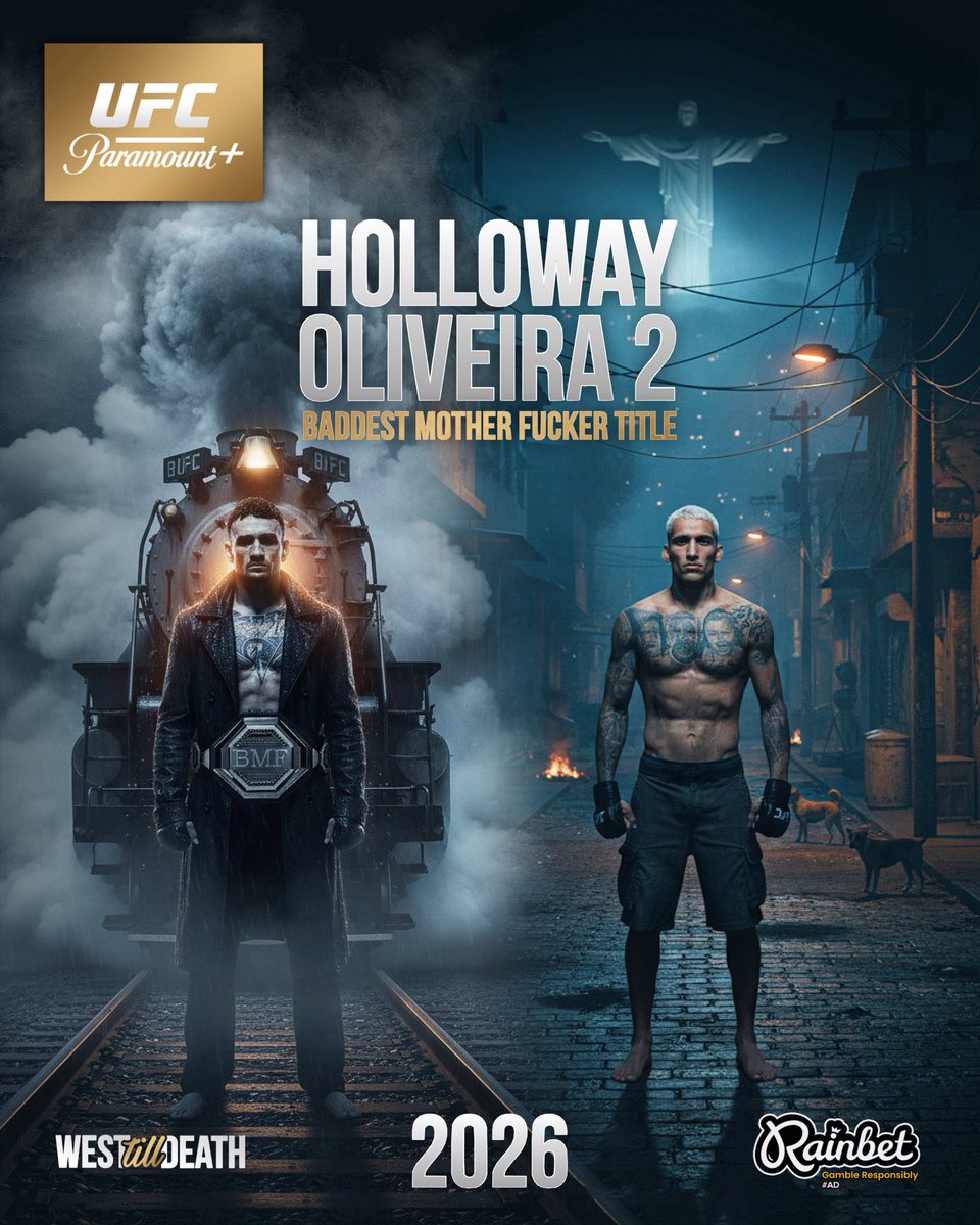 WestTillDeath's tweet image. Max Holloway vs. Charles Oliveira Will Be the One of the Biggest #UFC Fights of 2026