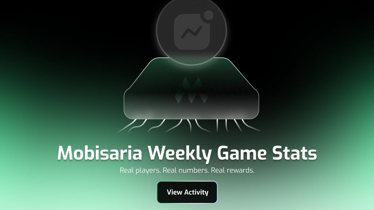 📊 Mobisaria Weekly Stats!

Real users. Real gameplay. Real rewards.

👥 Players: 2,184
🎮 Sessions: 9,560
💰 Rewards: 128,400+ MBSR
🔗 Wallets Connected: 642

Thanks for the real community support this week 💛
#MBSR #Mobisaria #Web3Gaming