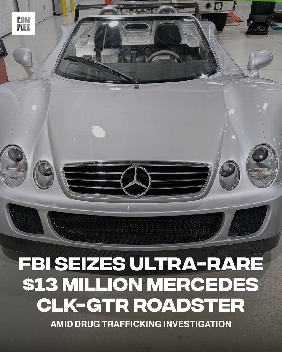 ComplexStyle's tweet image. Federal authorities have seized a $13 million 2002 Mercedes Benz CLK GTR, one of only six ever built, as part of the widening Giant Slalom investigation into FBI Top Ten Fugitive Ryan Wedding. Officials say the ultra rare supercar is tied to assets allegedly funded by Wedding’s…