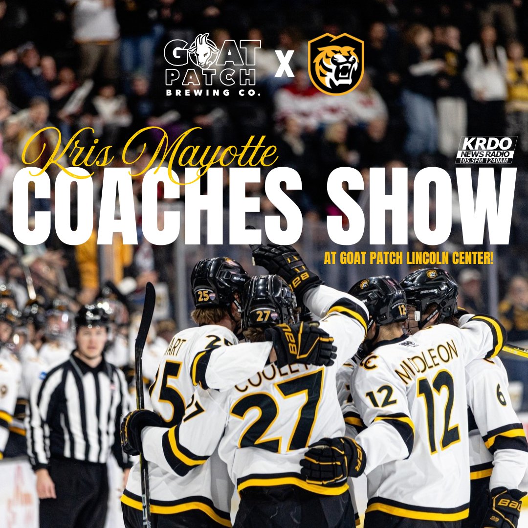 KRDO_13's tweet image. We&apos;re thankful for CC Hockey and $1 off pints of Tiger Tail Ale! Join us next Tuesday for the Coaches Show live from Goat Patch at Lincoln Center starting at 6 pm. krdonewsradio.podbean.com/category/color…  #sponsoredcontent