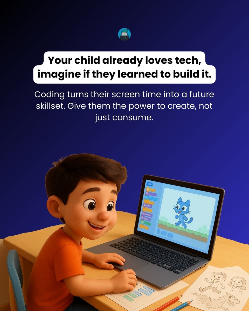 ultimatecoders's tweet image. Imagine if every hour of screen time helped your child learn a future skill.
That’s what happens at Ultimate Coders — curiosity becomes creation.
#CodingForKids #UltimateCoders