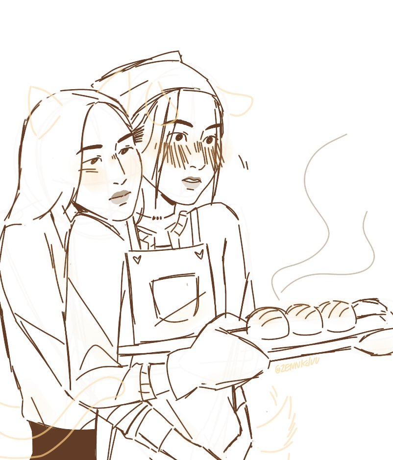 zennkduu's tweet image. just doodling #bakelovefeeling #viewmim