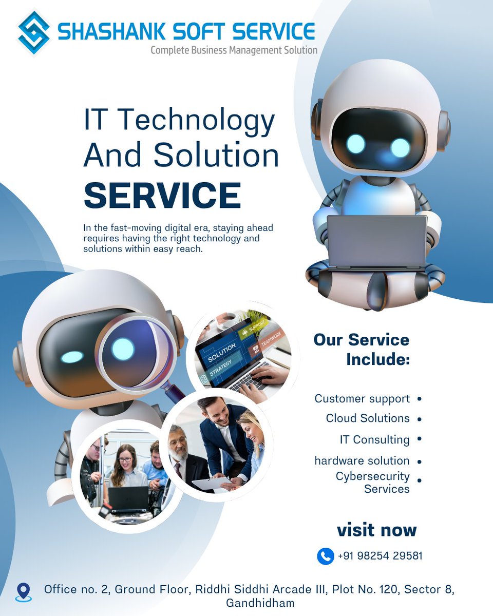 gohel_ketan's tweet image. In today&apos;s rapidly evolving digital landscape, Organizations are increasingly relying oninnovative IT solutions to enhance efficiency, 
drive growth, and stay competitive.   we are committed to providing tailored IT solutions that meet the unique needs of our clients