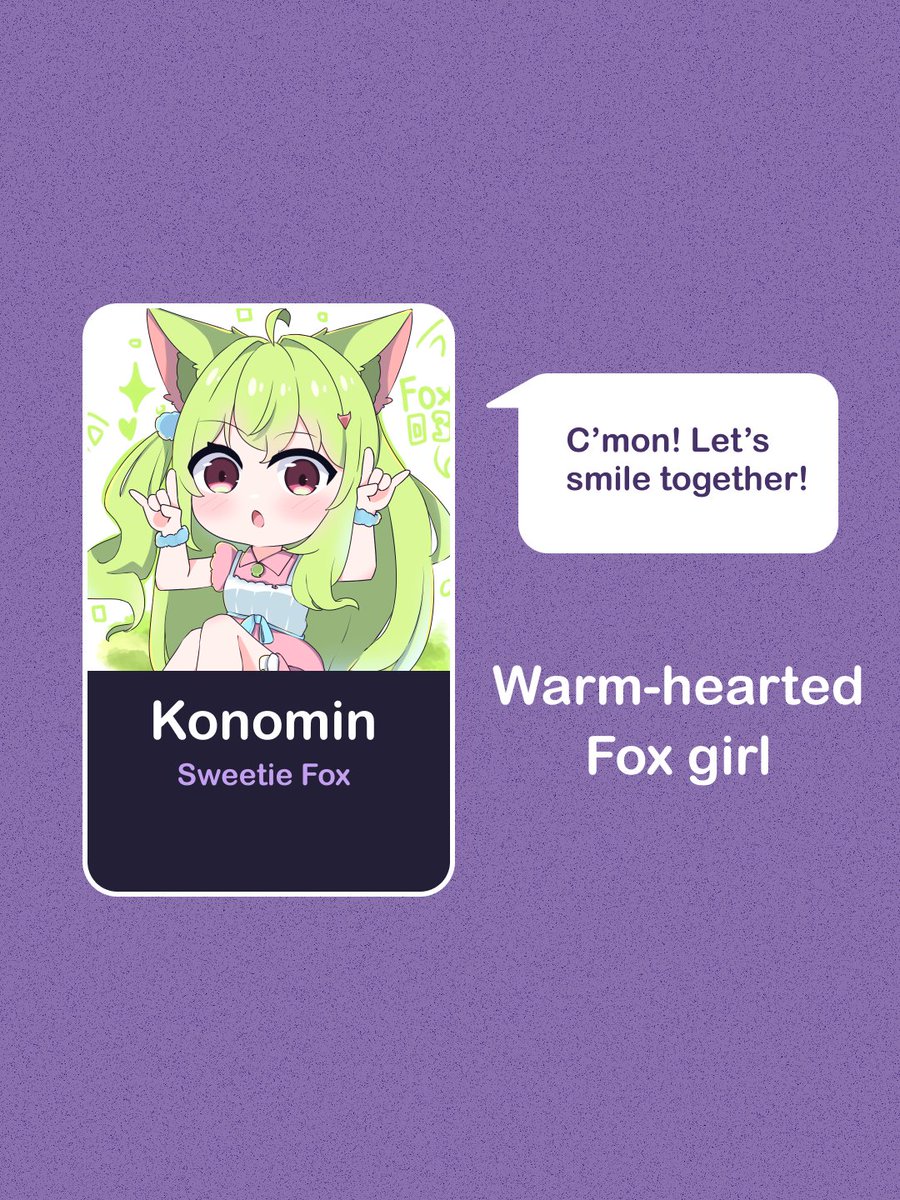 Saen_D1999's tweet image. pssst! Our fox girl Konomin wants to play with you!🦊

Meet Konomin, a cutie fox who will melt your heart.
Come and create a heart-warming story together in Yu-Me.ai

Dream you can touch, Character you can love #Yume_AI #AIroleplay #AIchatbot #AIchat #AIgirlfriends