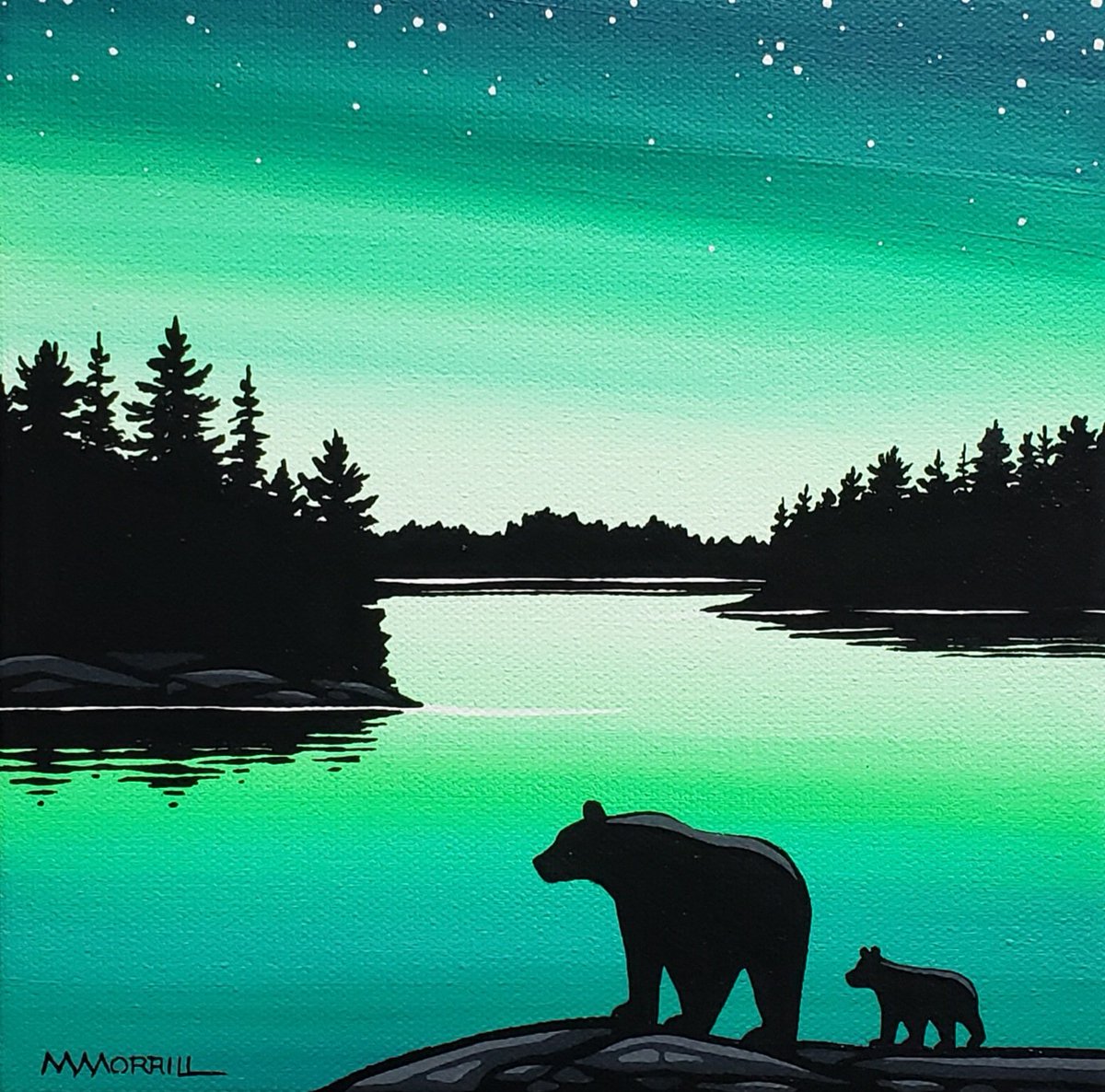 Northern Spirit 
8x8 acrylic on canvas 
monicamorrillart.etsy.com