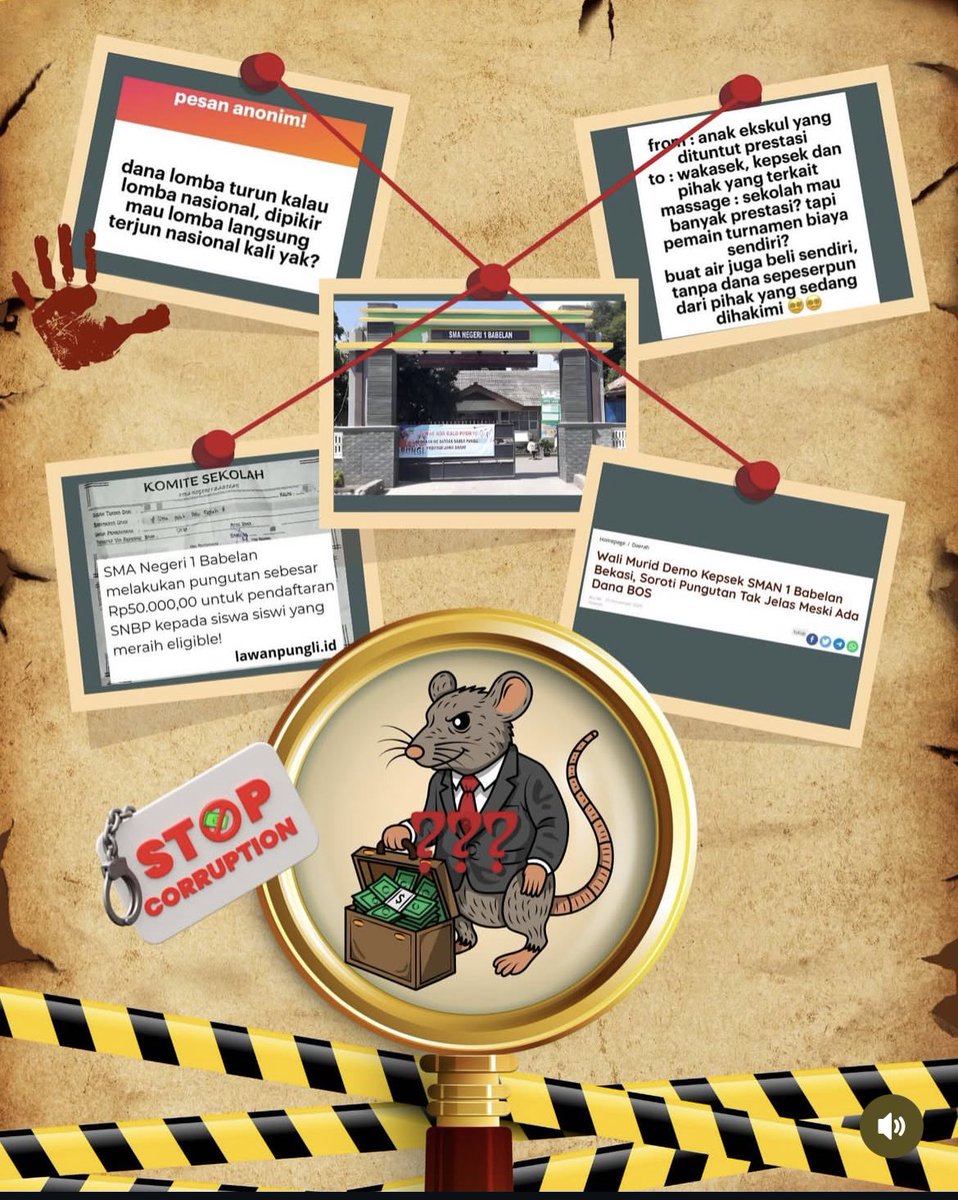 txtdrbekasi's tweet image. ‼️BANTU RAMEIN BEKS‼️

Dugaan pungli yang dilakukan oleh kepsek di SMAN 1 Babelan