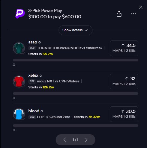 ☢️ PrizePicks CS2 Wake and Cash ☢️

❤️ if tailing ❤️

$40 to somebody who likes WHEN this hits ‼️‼️

THE GOAT WHALE 🐐

I am telling you, this will hit. If it does, you join the Discord for $5, deal ❓

77 likes for the Under Slip 😈