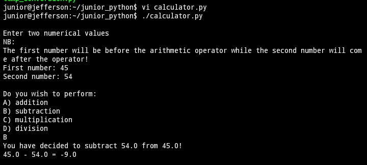 Aria_meloDrama's tweet image. #day4 as a python newbie

Learned: lists, tuples, dictionaries, more on strings, and nested loops.

Functions is next 👍

Created a basic silly terminal calculator?

On the left lies my code, on the right displays how it works. 😁 #pythonlearning #newbie