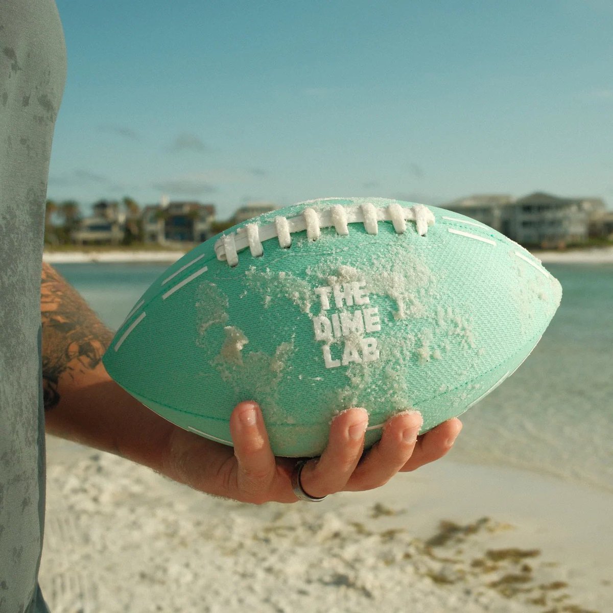 KurtBenkert's tweet image. Limited 30A inspired Teal Water Football 🤤