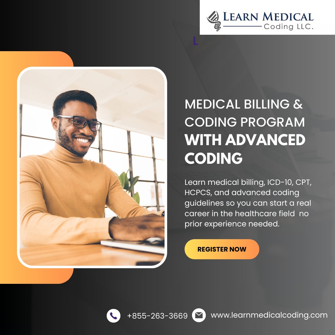 Learnmedcoding's tweet image. Become job ready with live training and advanced coding skills. Enroll now: learnmedicalcoding.com