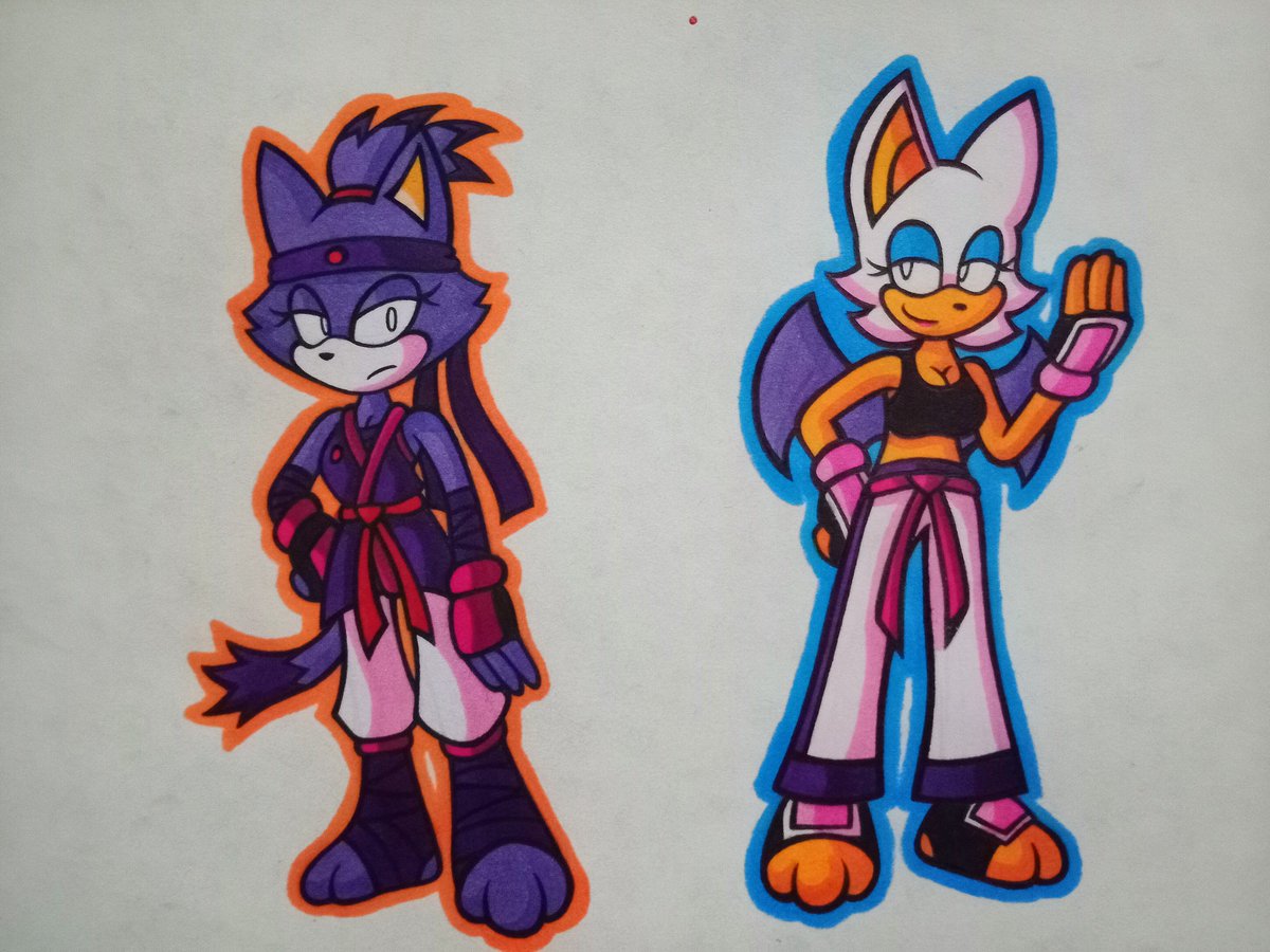 Alr, it's done, the masters of kicks, Karate Blaze and Taekwondo Rouge!