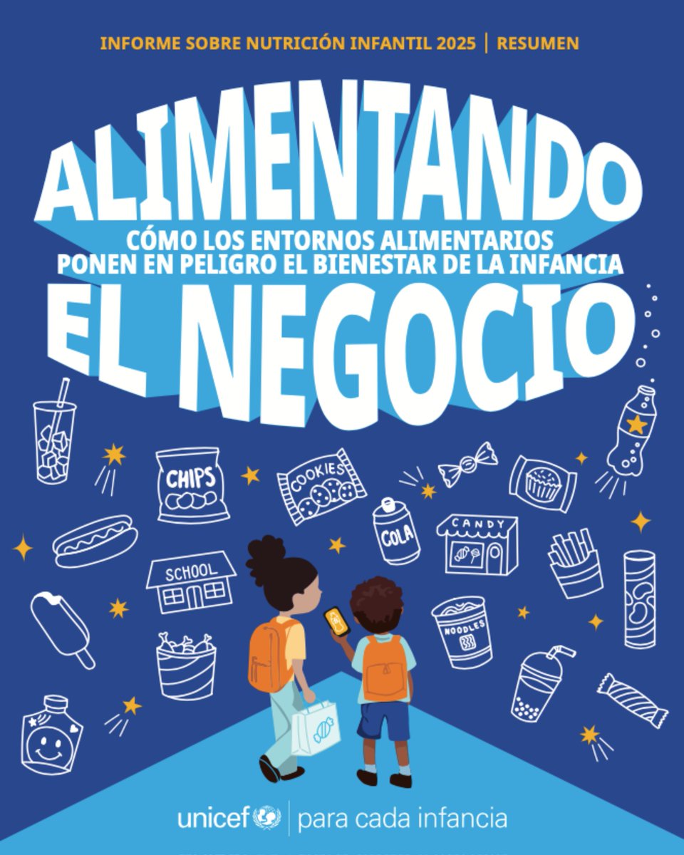 Niños, niñas y adolescentes crecen en entornos en los que las #BebidasAzucaradas y la comida chatarra son sumamente accesibles y se promocionan de forma agresiva.

Los #EntornosAlimentarios no saludables están fomentando un aumento del sobrepeso y la obesidad desde jovenes 😓