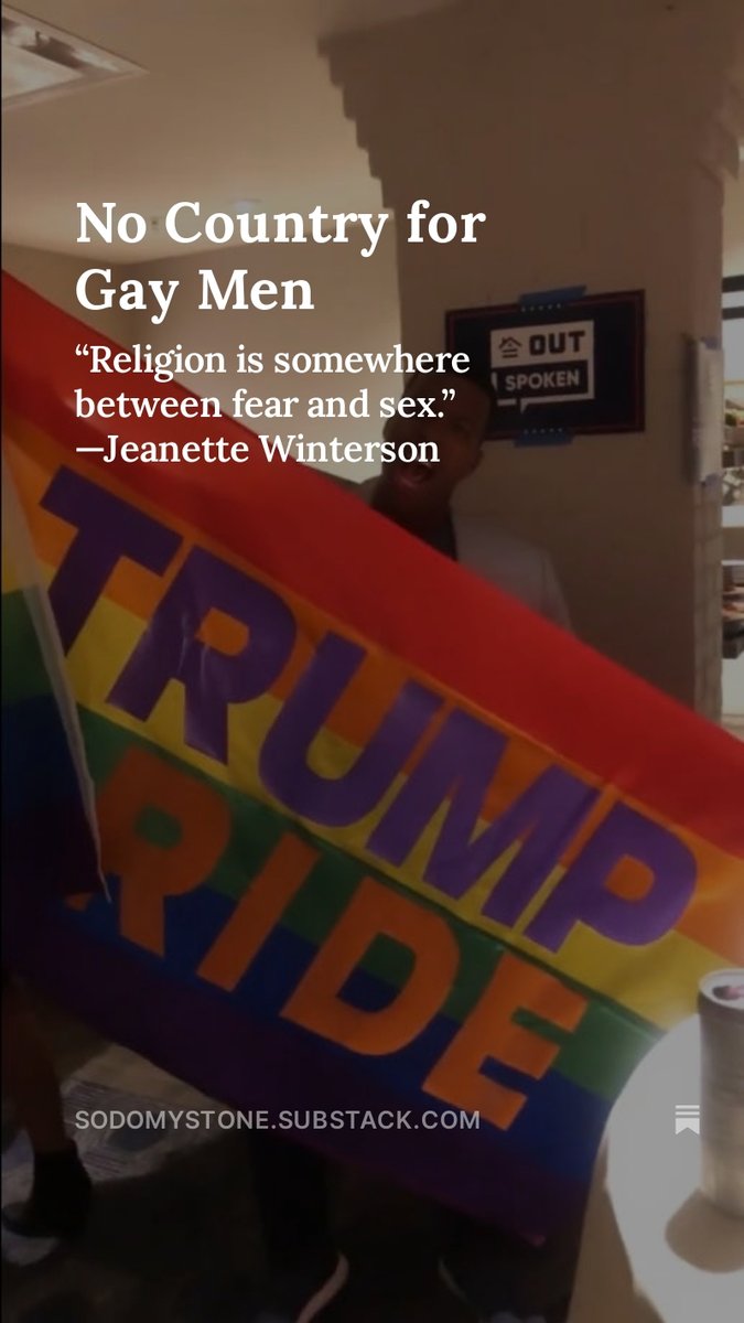 FletcherPeppers's tweet photo. @gaysfortrump Do bear in mind where your apparent conservatism will get you in the end.
You should read my analysis of the #homocons dilemma.
👉👉👉 https://t.co/EDkME0qvsl https://t.co/a78WfLQ3vM